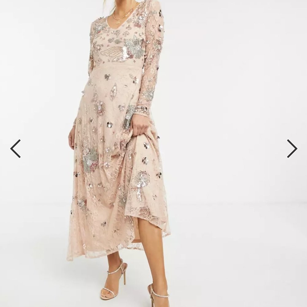 COPY - ASOS Frock and Frill all-over fairytale embellished maxi dress in multi